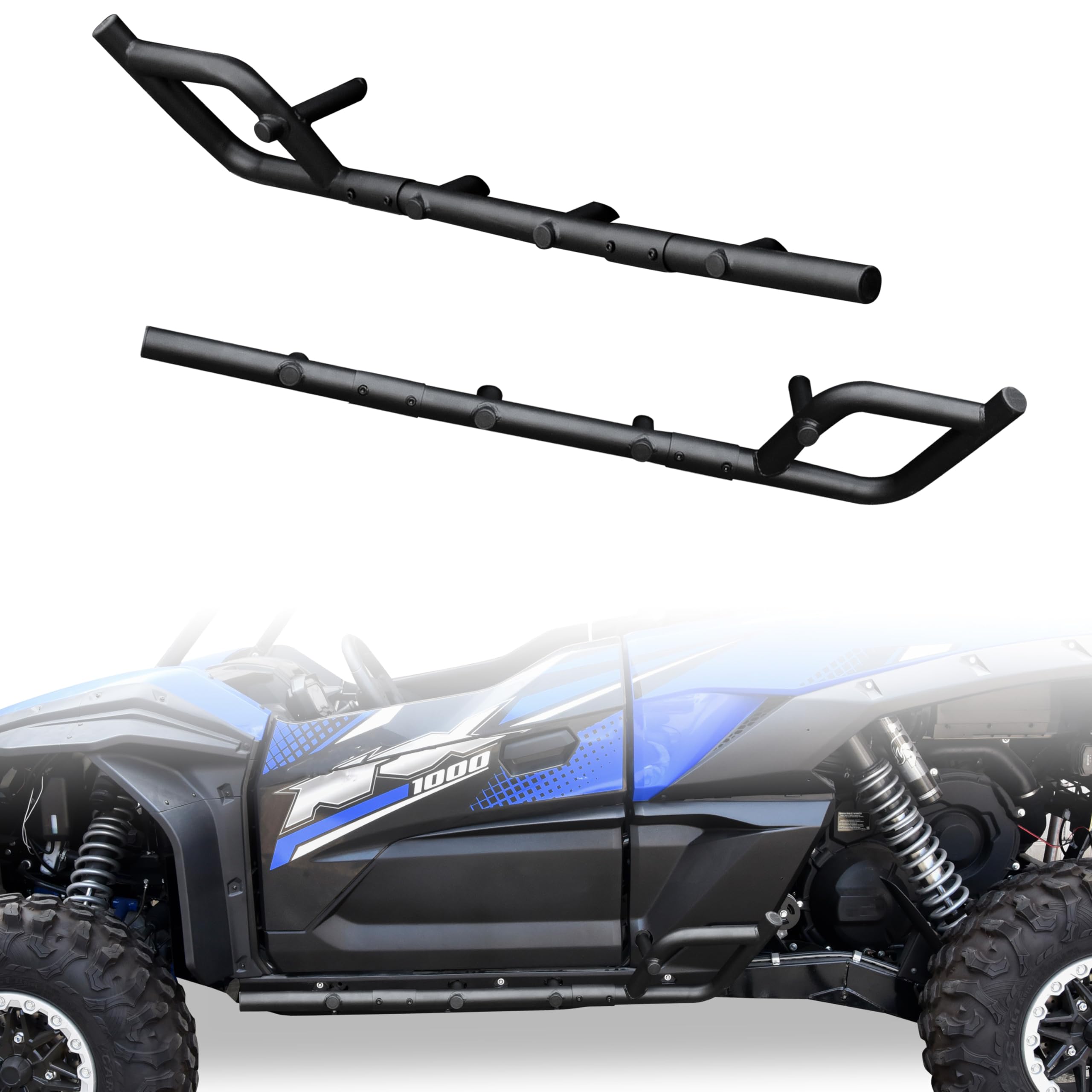 KEWISAUTO Rock Sliders & Side Steps for 2020-2025 Kawasaki Teryx KRX 1000 (2 Seats) - Heavy Duty Nerf Bars & Bumper Protection Frame for Off-Road Adventures, Trail Riding & Mudding