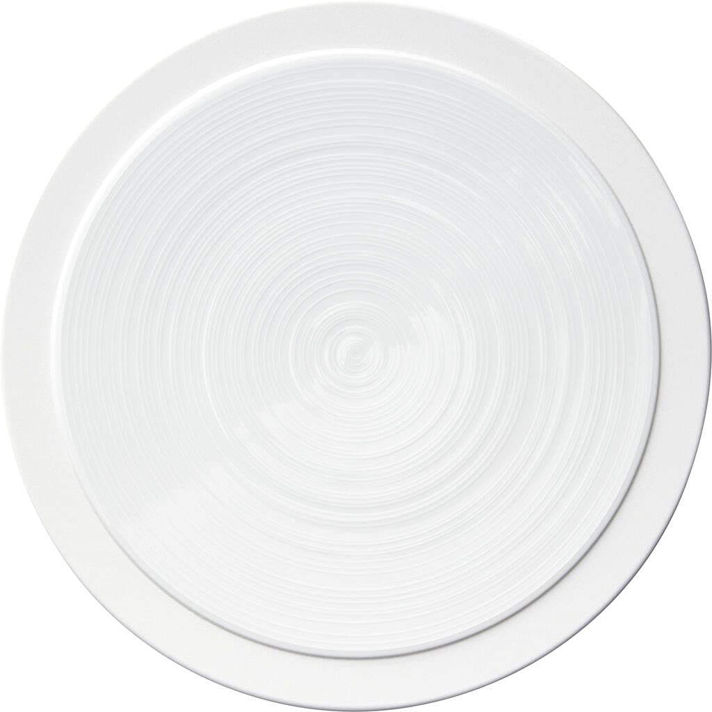 Luxury French Dinner Plates - Bahia Collection | Set of 4 White Porcelain Plates | Elegant Fine Dining, Wedding, and Special Occasion Tableware
