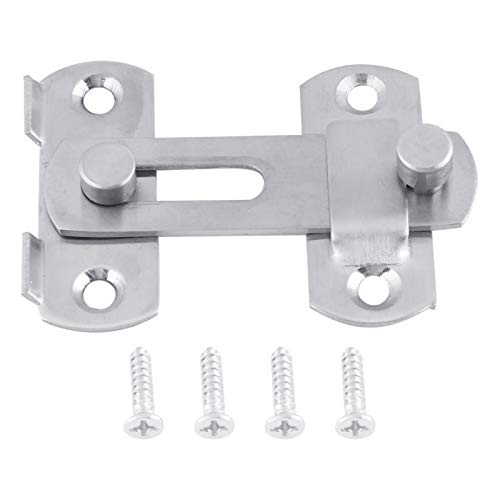 **Ymiko Stainless Steel Hasp Latch Lock - Heavy Duty Sliding Door & Window Lock for Cabinets, Fitting Rooms, Sheds & Gates - Secure & Durable Accessory for Home & Commercial Use**