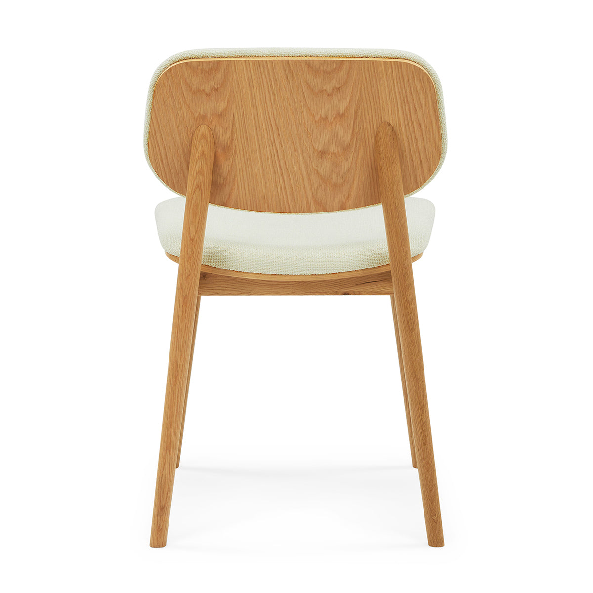 Lando Fabric Dining Chair - Solid Oak Wood Frame, Comfortable Upholstered Seat - Perfect for Kitchen, Dining Room, and Home Office Use