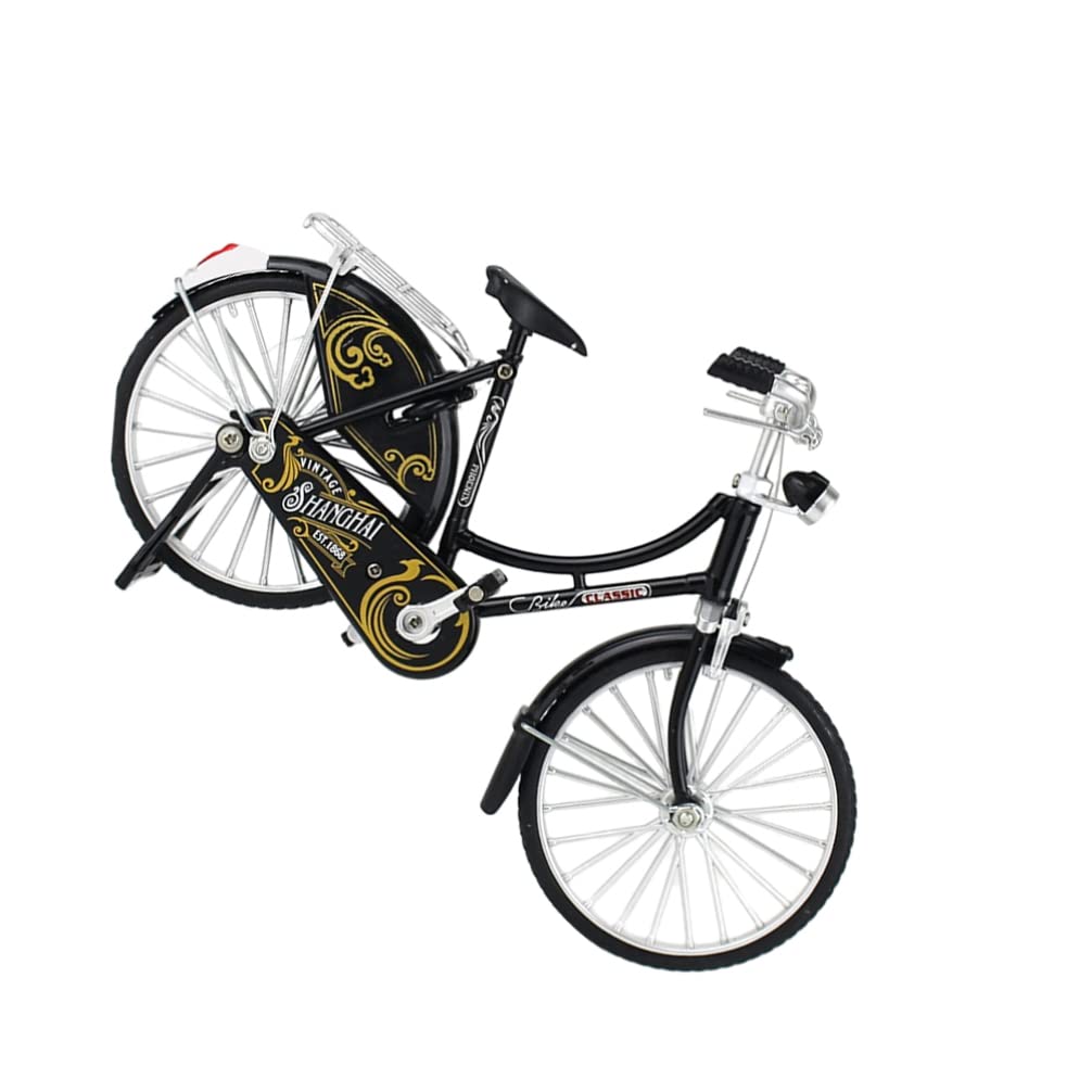 Beavorty 1:10 Scale Alloy Miniature Retro Bike Model - Black Vintage Metal Motorcycle Sculpture for Collectors, Bookshelf & Office Decor | Perfect Gift for Women & Bike Enthusiasts | Ideal for Home Display, Collections & Desktop Decoration