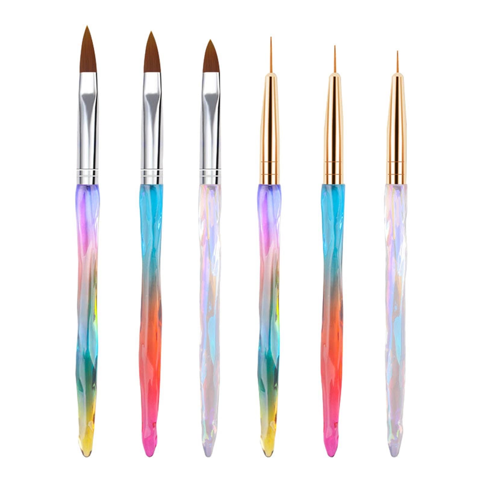 6PCs Electric Dotting Pen Set for Nail Art - DIY Dotting, Liner Brush, Nail Drill Designs - Perfect for Salon, Home Manicure & Nail Art Enthusiasts