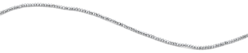 2mm Metal Faceted Rondelle Crystal Beads for Jewelry Making - DIY Necklace, Bracelet & Earring Supplies - Premium Sparkling Spacer Beads for Crafting