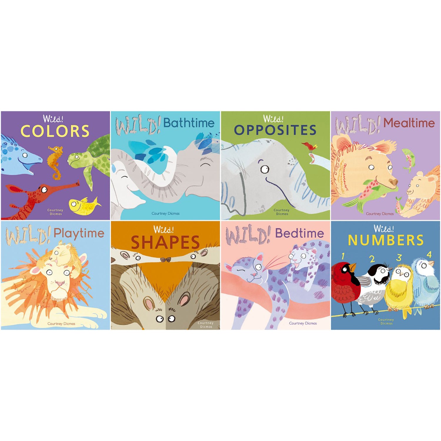 Wild! 8-Book Concepts Board Set for Kids - Early Learning Toddler Books for Preschool Education & Bedtime Reading