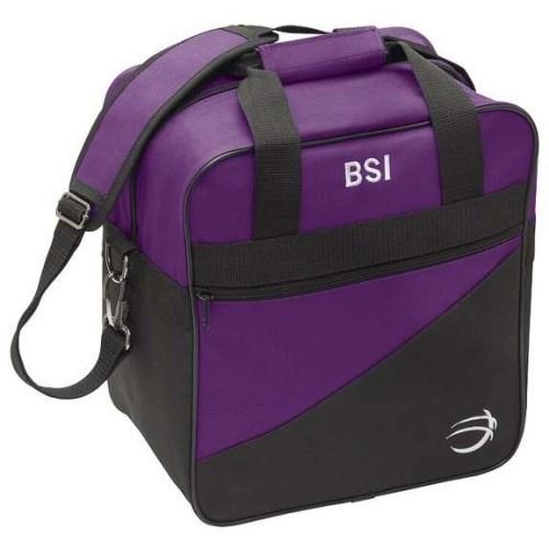 BSI Solar III Single Tote Bowling Bag - Purple & Black Design for Bowling Enthusiasts | Perfect for League Games, Practice Sessions & Tournaments