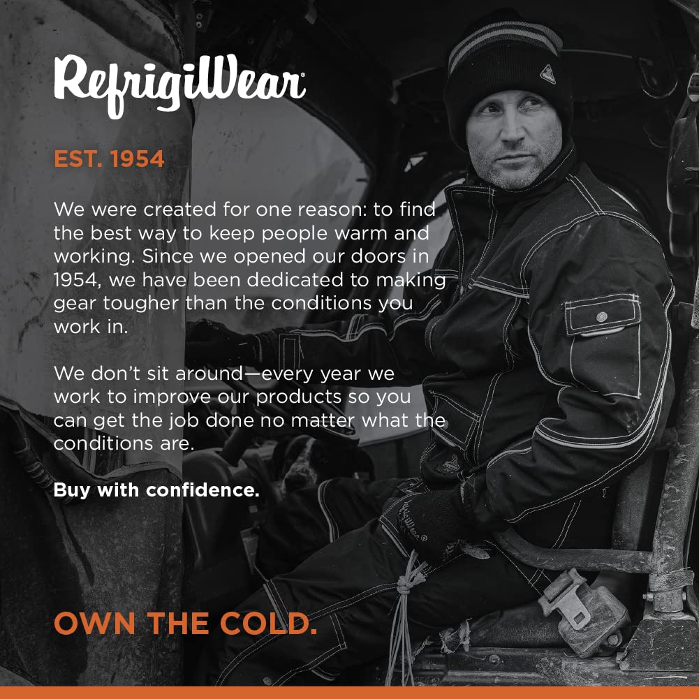RefrigiWear ErgoForce Waterproof Insulated Bib Overalls for Men - Cold Weather Workwear for Construction, Farming & Outdoor Jobs