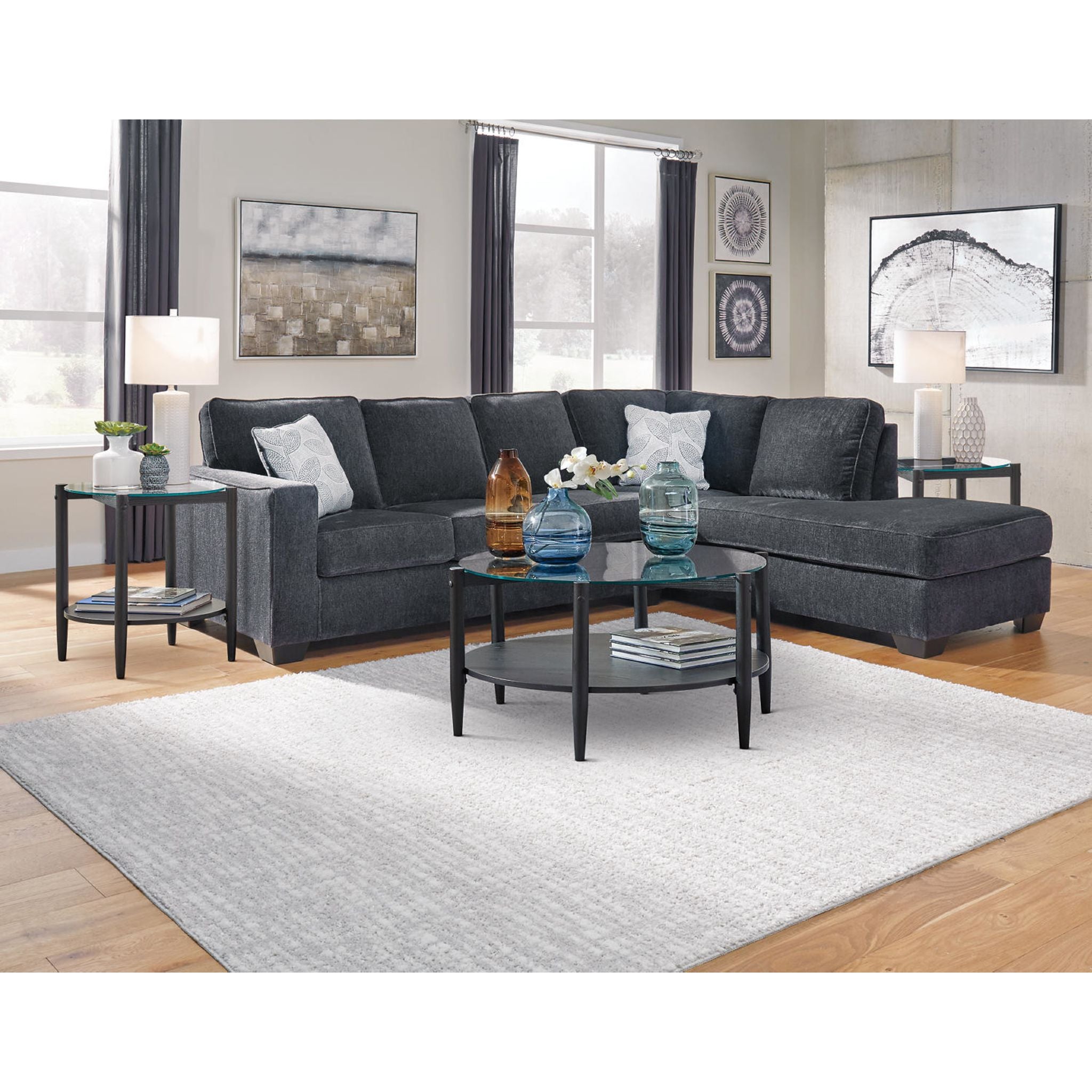 Altari 2-Piece Sectional Sofa with Chaise Lounge - Modern L-Shaped Living Room Furniture for Small Spaces & Apartments
