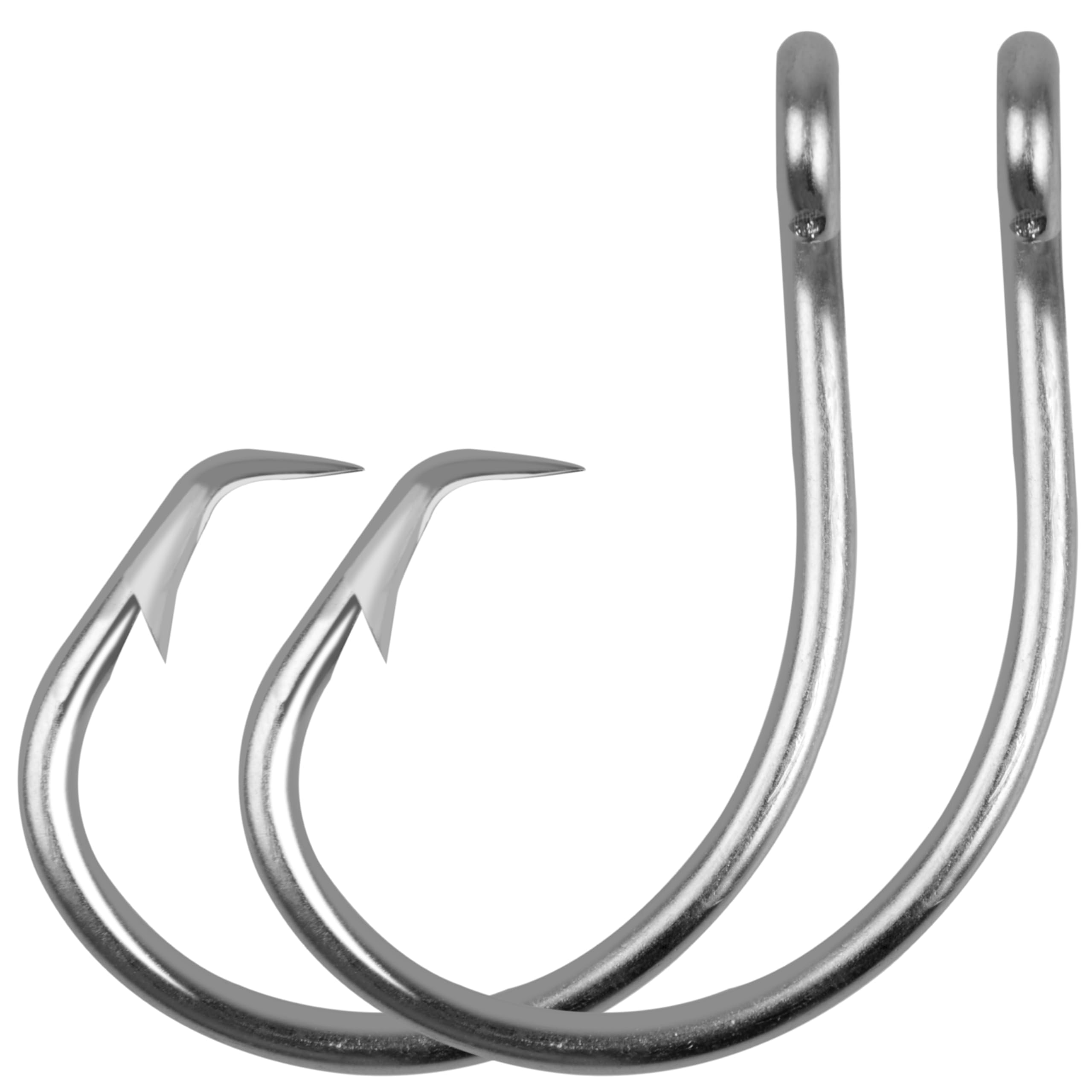 FUSIGO Saltwater Tuna Giant Circle Hooks 8/0-28/0 - Stainless Steel Big Game Fishing Hooks for Swordfish, Tuna & Shark - Heavy Duty Inline Circle Hooks for Deep Sea Fishing & Offshore Angling