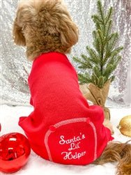 Christmas Dog Pajamas - Santa's Little Helper Outfit for Pets | Cozy Holiday Pajama Set for Dogs | Perfect for Christmas Photos & Family Gatherings