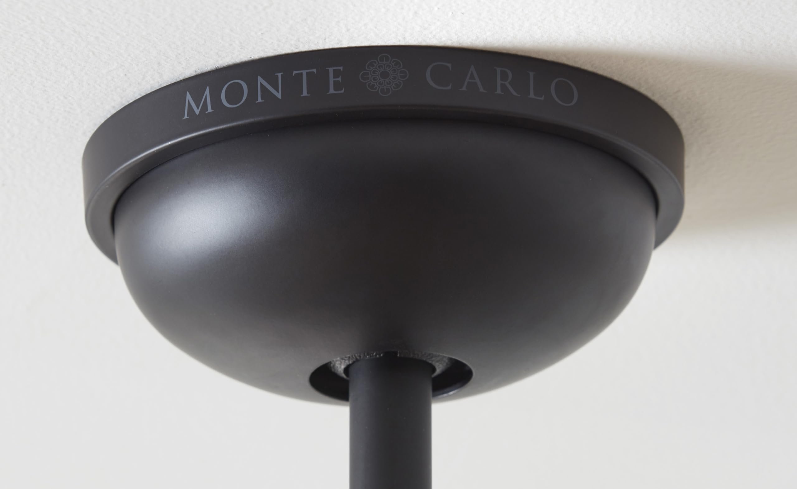 Monte Carlo 3ALBR60MBKD Alba 60-Inch Ceiling Fan with LED Light Kit & Remote Control, 3 Blades in Midnight Black - Perfect for Living Room, Bedroom & Outdoor Patio Cooling