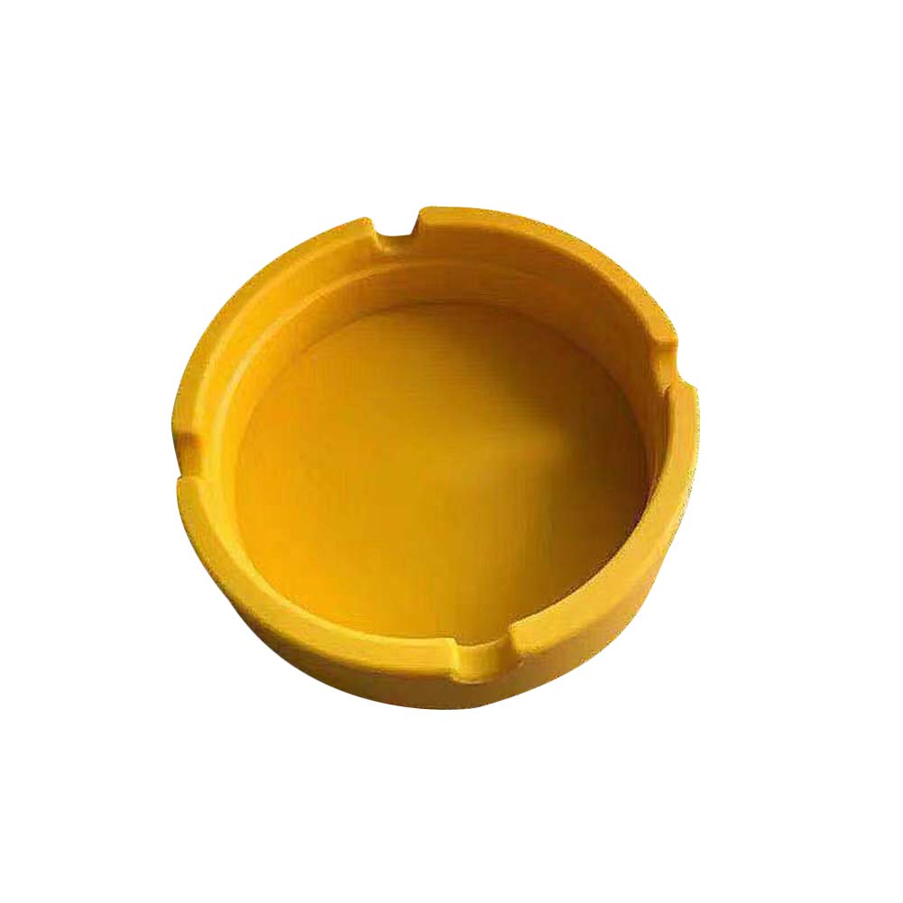 Heat Resistant Silicone Ashtray - Yellow Desktop Cigarette Ash Holder for Indoor & Outdoor Smoking Areas - Perfect for Home, Office, Patio, and Car Use