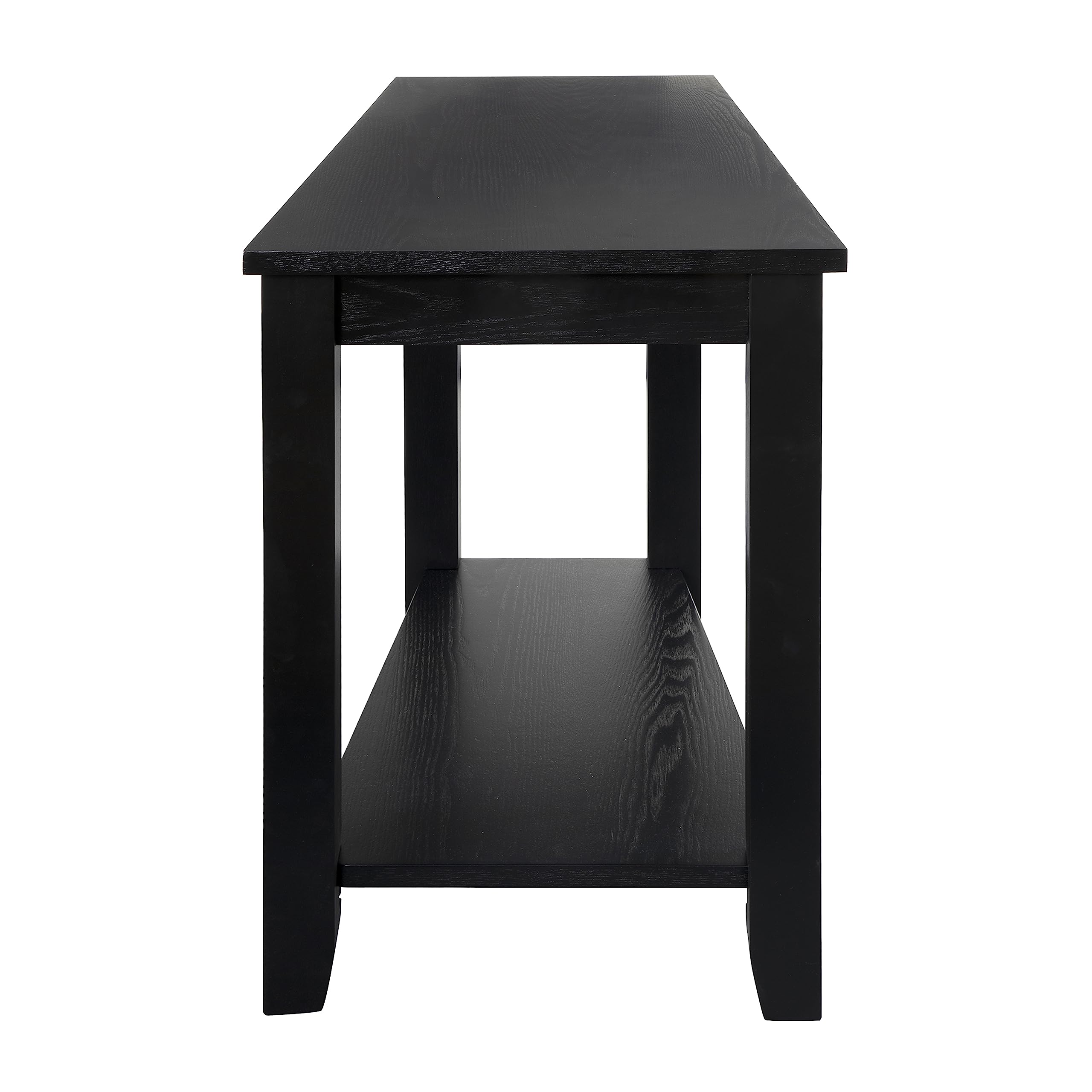 Homelegance Elwell Wedged Chairside End Table - Black | Small Side Table for Living Room, Bedroom & Office | Compact Accent Table for Home Decor
