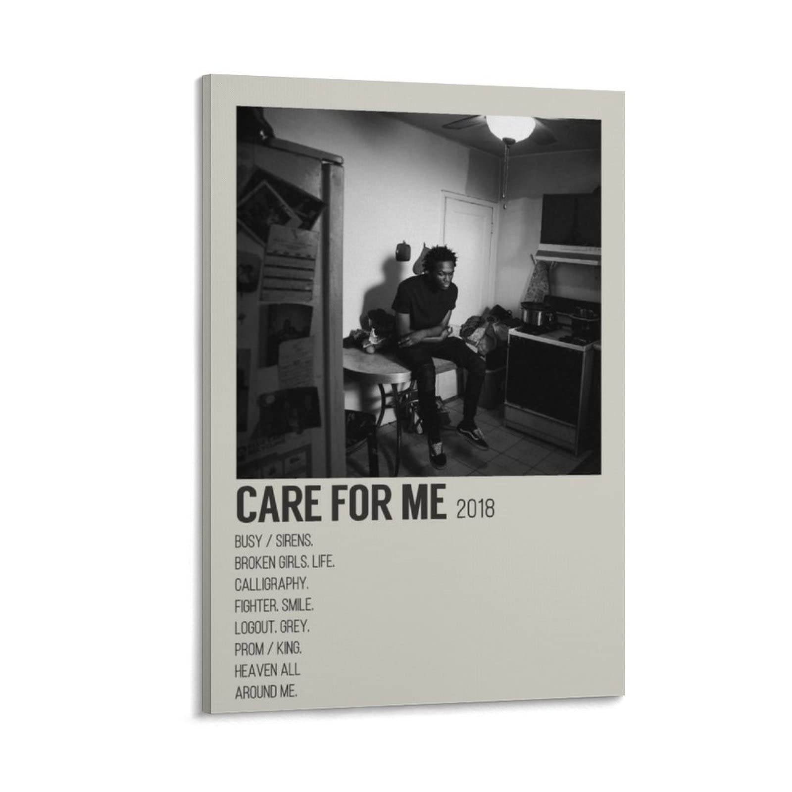 Premium Saba CARE FOR ME Canvas Wall Art - 24x36 Inch (60x90cm) Framed Sports Landscape Poster - Perfect for Bedroom, Office & Home Decor - Ideal Gift for Sports Fans & Art Lovers - Great for Game Rooms, Man Caves & Living Room Wall Decor