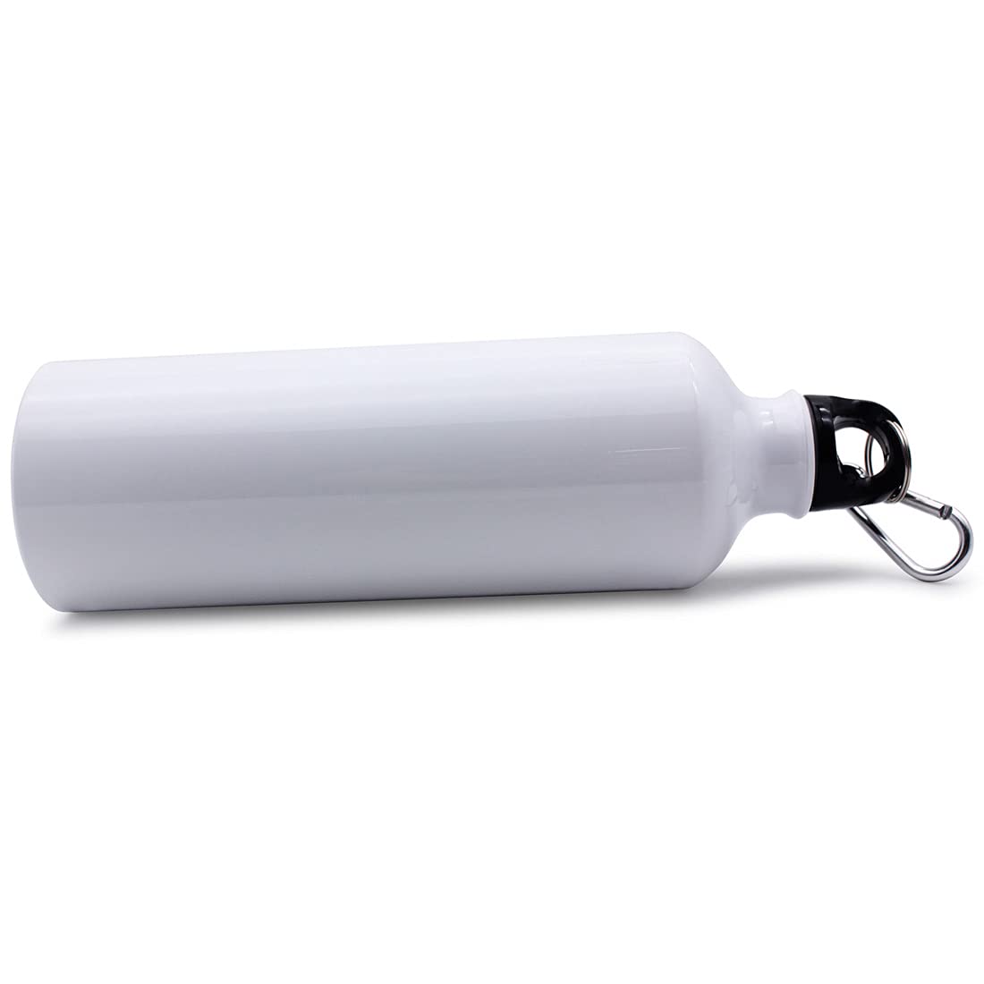 H-E 60pcs 750ml White Sublimation Aluminum Sports Water Bottles - Customizable Heat Press Printing, Leak Proof Travel Water Bottle for Gym, Hiking, Camping & Outdoor Activities
