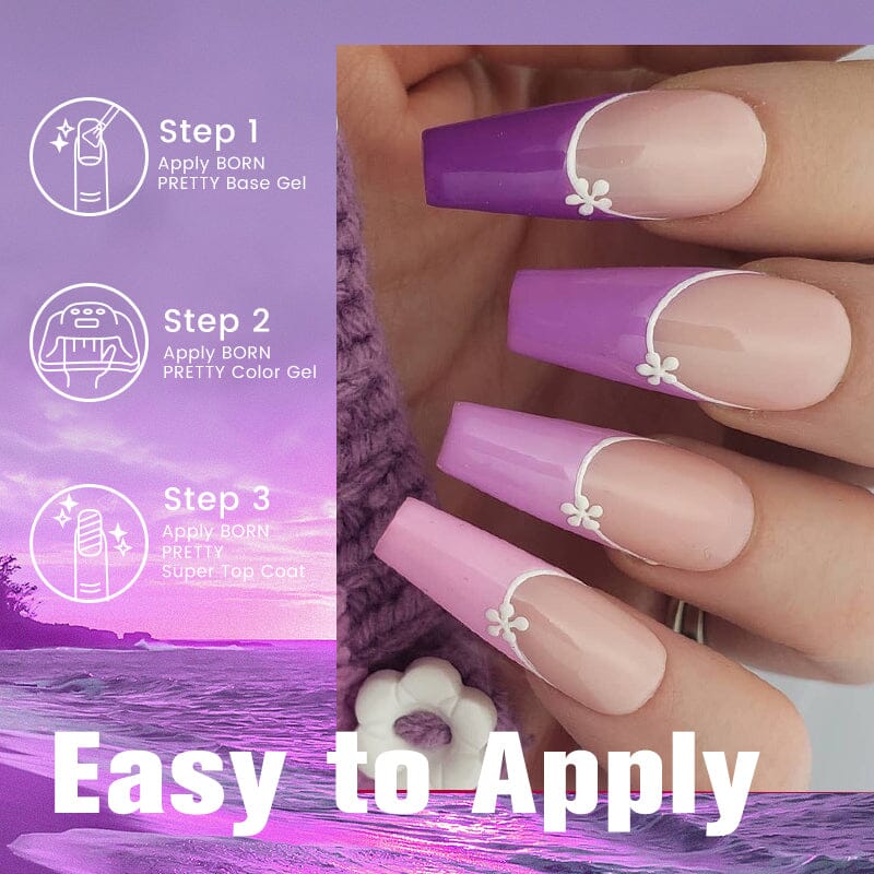 Purple Series Gel Nail Polish 10ml - Long-Lasting UV/LED Soak Off Gel for Manicures & Pedicures - Perfect for Nail Salons & DIY Home Nail Art