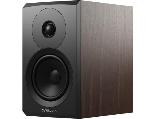 Dynaudio Emit 10 Compact Bookshelf Speakers - Premium Walnut Wood Finish - High-Fidelity Stereo Sound for Home Theater & Music Listening