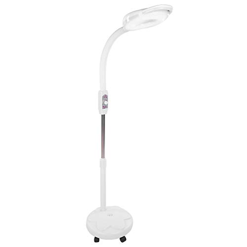 Energy Efficient LED Magnifier Floor Lamp with Rotating Switch - Perfect for Nail Salons, Tattoo Studios & Beauty Parlors - Ideal for Detailed Work, Crafts & Professional Grooming Services