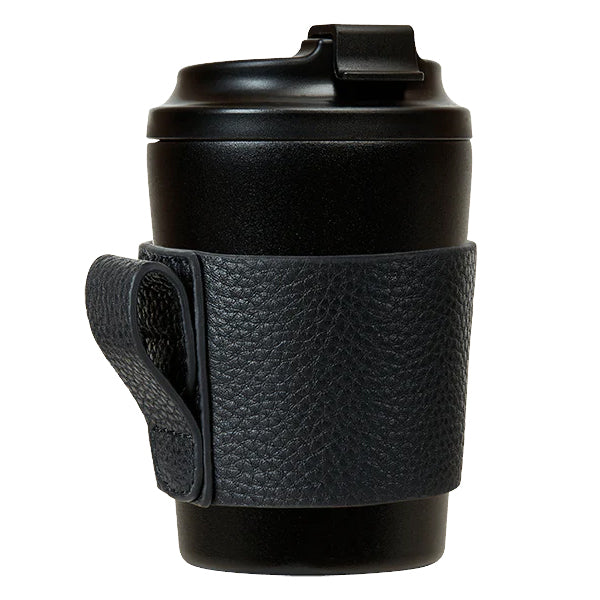 Premium Leather Coffee Cup Sleeve - Insulated Reusable Coffee Sleeve Protector for Hot/Cold Drinks - Perfect for Travel, Office & Daily Commute