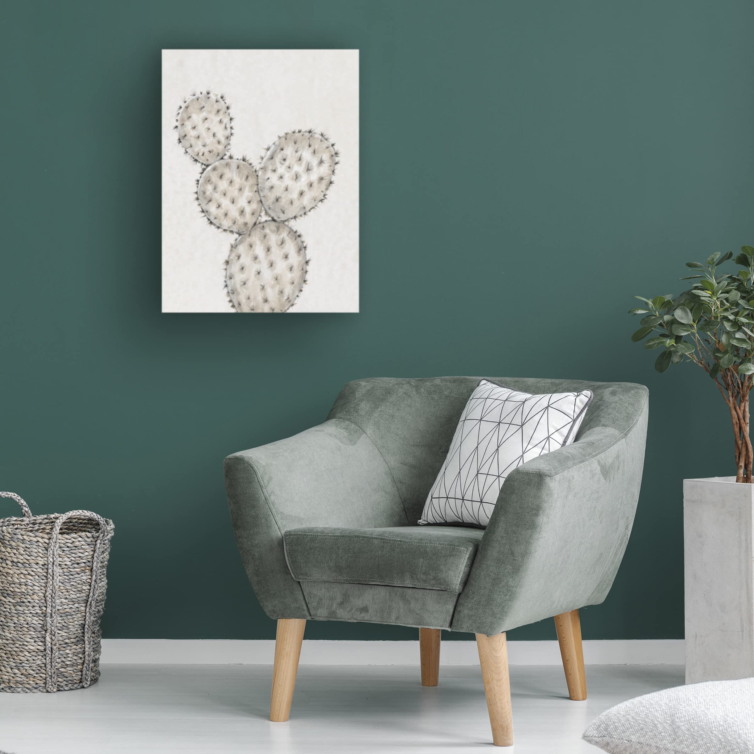 Trademark Fine Art 'Cactus Study IV' by Tim OToole - Premium Canvas Wall Art for Living Room, Bedroom & Office Decor