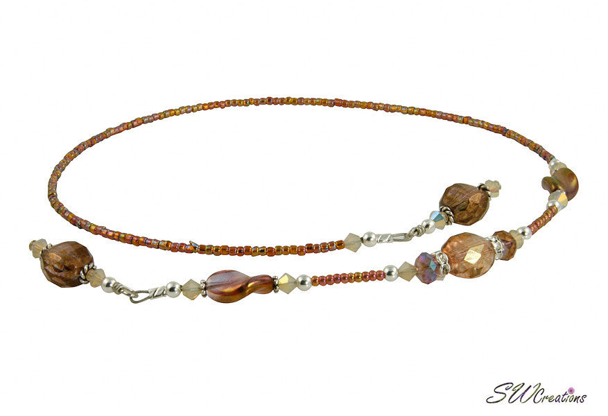 Topaz Golden Swirl Crystal Beaded Bookmark - Elegant Handmade Book Accessory for Readers & Book Lovers - Perfect Gift for Birthday, Book Club, Christmas