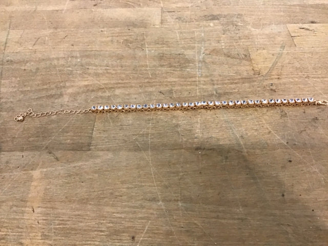 Elegant Gold Rhinestone Tennis Bracelet for Women - Perfect for Weddings, Parties & Everyday Wear