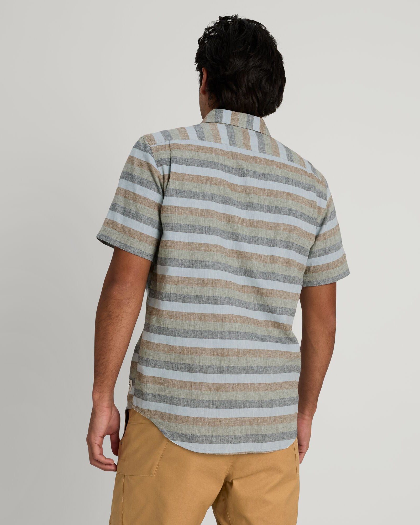 Men's Flaxton Short Sleeve Button Down Shirt - Ripple Night Stripe Casual Wear for Summer Outdoor Activities & Business Casual Office Attire