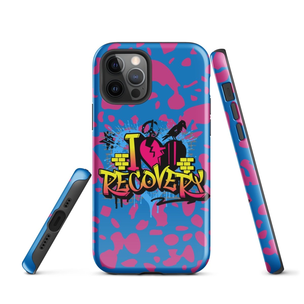 I Love Recovery iPhone Tough Case - Durable Protective Cover for iPhone | Perfect for Sober Living & Addiction Recovery Support