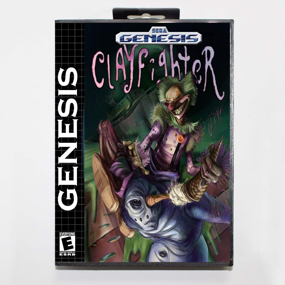 Vintage Ras Clayfighter 16-bit Game Cartridge with Retail Box for Sega Mega Drive & Genesis - Perfect for Retro Gaming Enthusiasts and Collectors