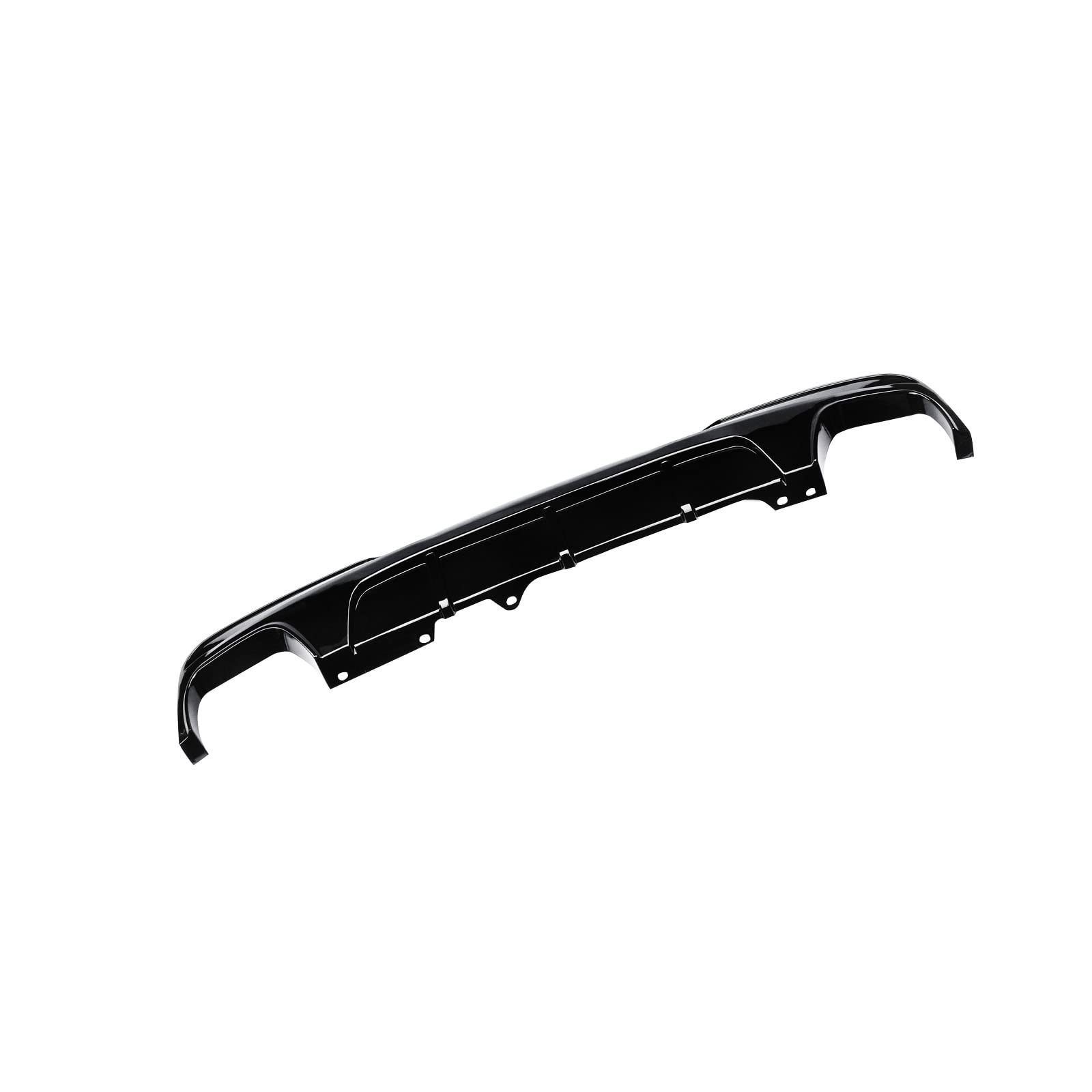 NINTE Rear Diffuser for 2011-2016 BMW 5-Series F10 520i 528i 535i 550i - MP Style Gloss Black Rear Bumper Lip with Dual Exhaust Cutouts - Perfect for Car Upgrades & Performance Enhancement
