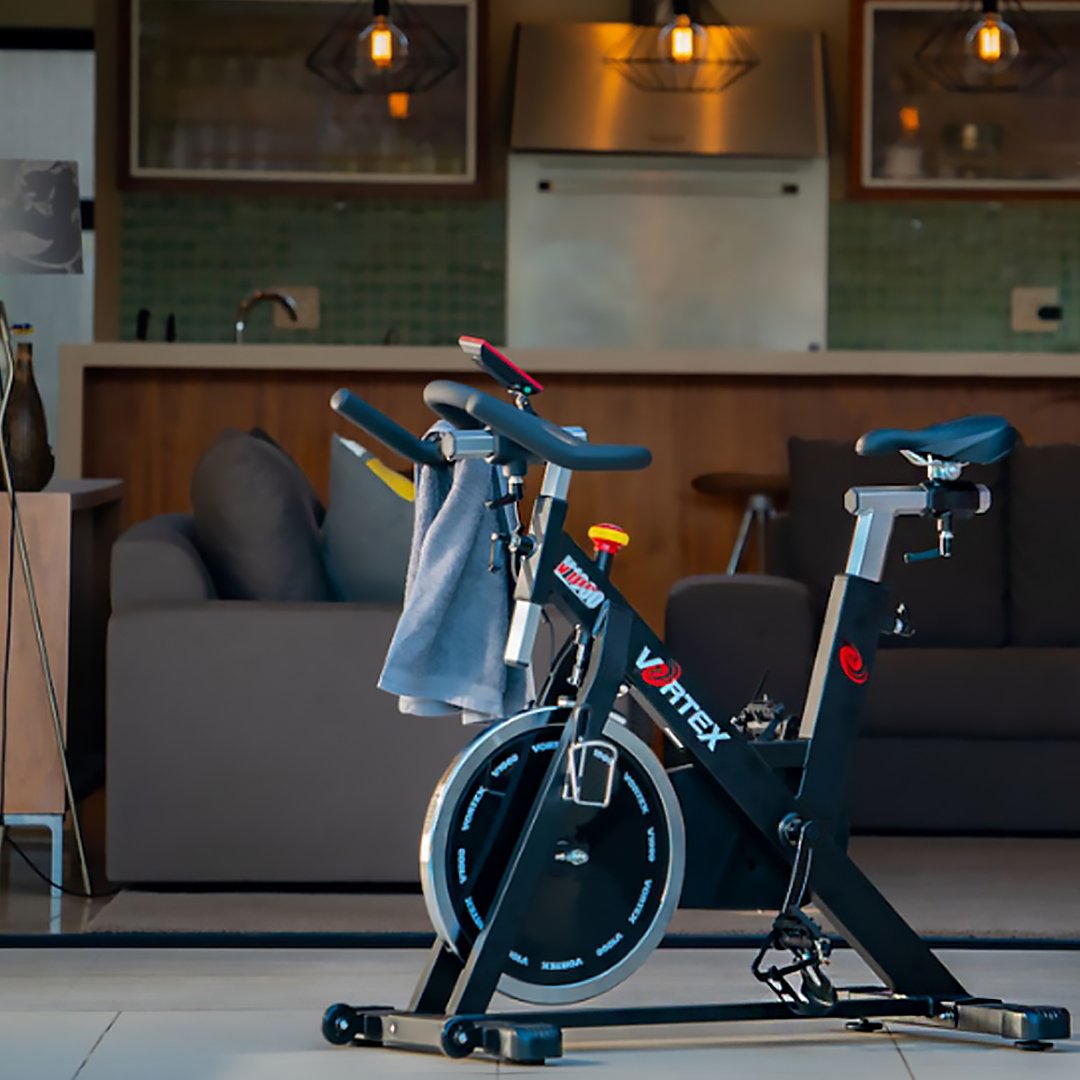 Vortex V1000 Indoor Cycling Bike - Premium Home Exercise Bike with LCD Monitor & Adjustable Resistance - Perfect for Cardio Workouts, Weight Loss & Home Gym Fitness Training