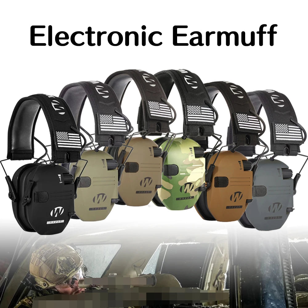 Walker's Razor Slim Electronic Earmuffs - Noise Cancelling Hearing Protection for Shooting, Hunting & Outdoor Activities - Lightweight & Comfortable for All-Day Use