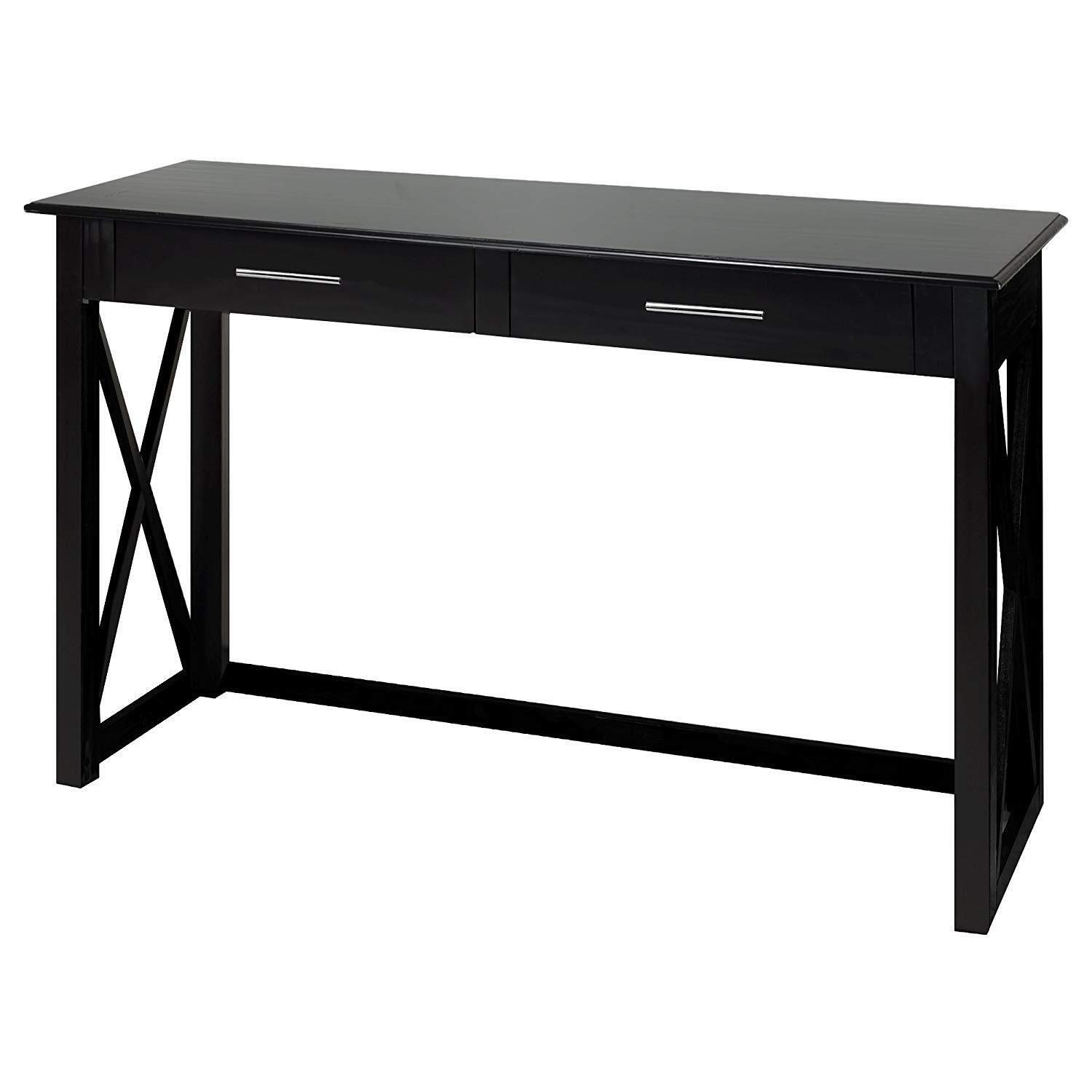 Casual Home Bay View Console Table - Black | Entryway Sofa Table for Hallway, Living Room & Bedroom Decor | Modern Narrow Table for Small Spaces