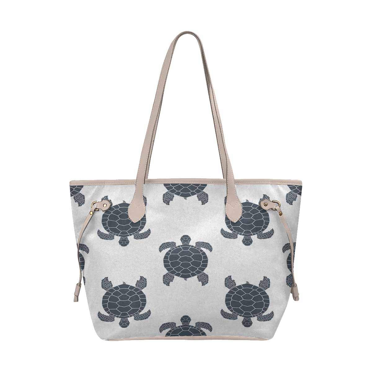 **InterestPrint Women's Waterproof Tote Shoulder Bag with Sea Turtle Design - Perfect for Beach, Travel, and Everyday Use**