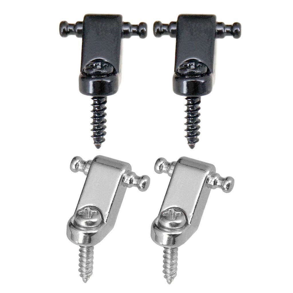 4-Pack Guitar Iron Roller String Trees Retainer with Screws - Premium Replacement Parts for Electric & Acoustic Guitars - Perfect for String Tuning Stability & Smooth Playability