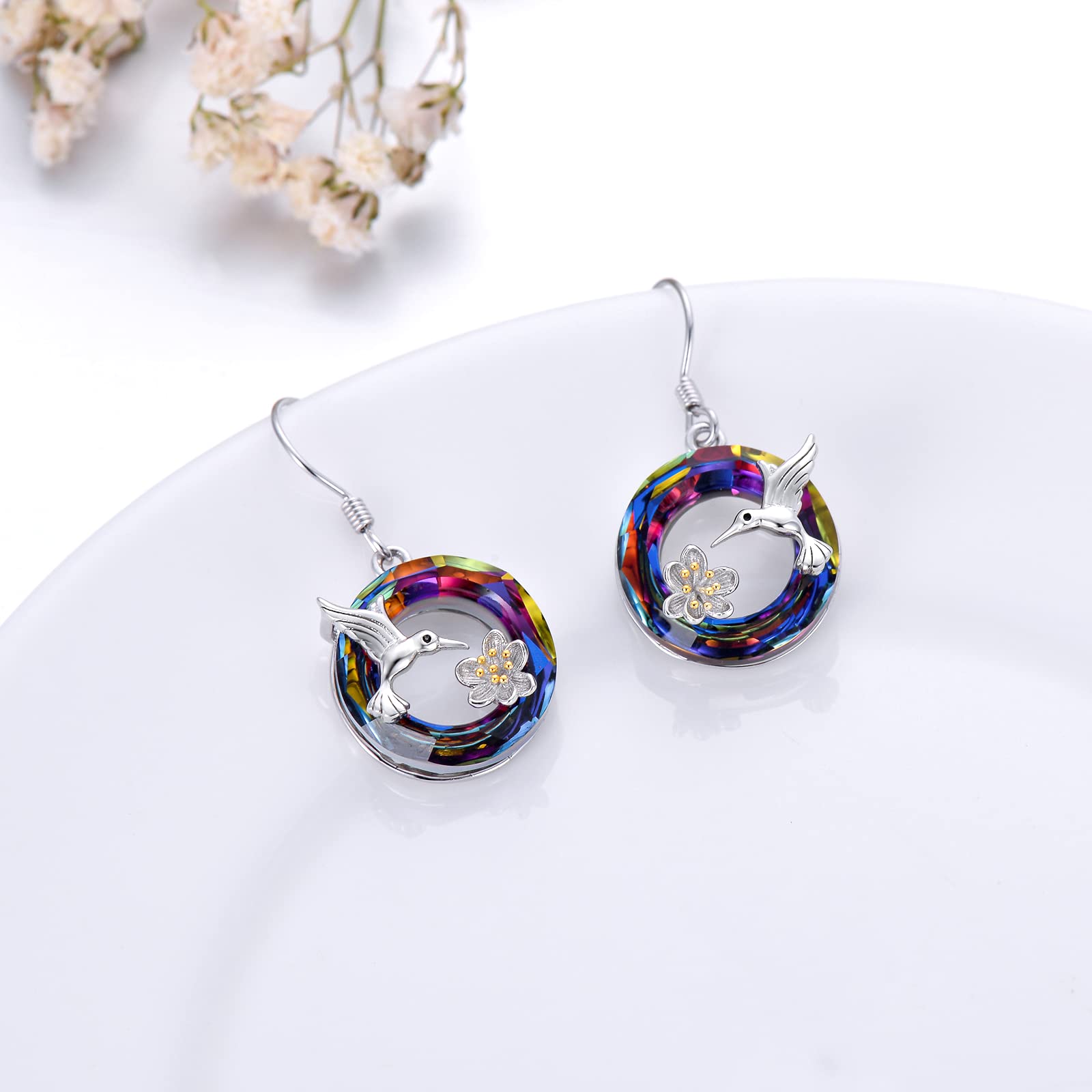 925 Sterling Silver Cute Animal Crystal Dangle Earrings for Women - Elegant Jewelry Gift for Birthday, Anniversary & Special Occasions | Perfect for Party, Wedding & Everyday Wear