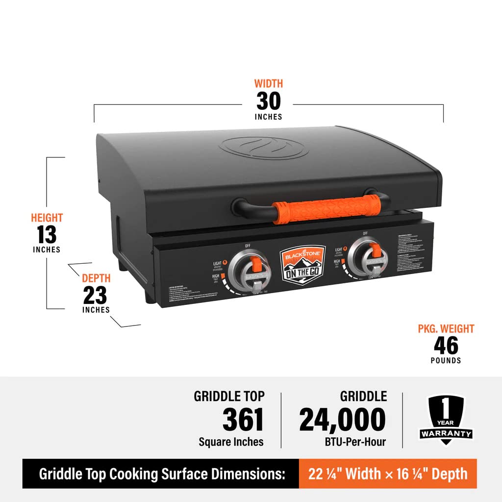 **22 Inch Blackstone Griddle with Lid - Nonstick Tabletop Gas Griddle Outdoor Combo, Includes Seasoning, Conditioner & Grilling Gloves - Perfect for Camping, Backyard BBQs & Tailgating**