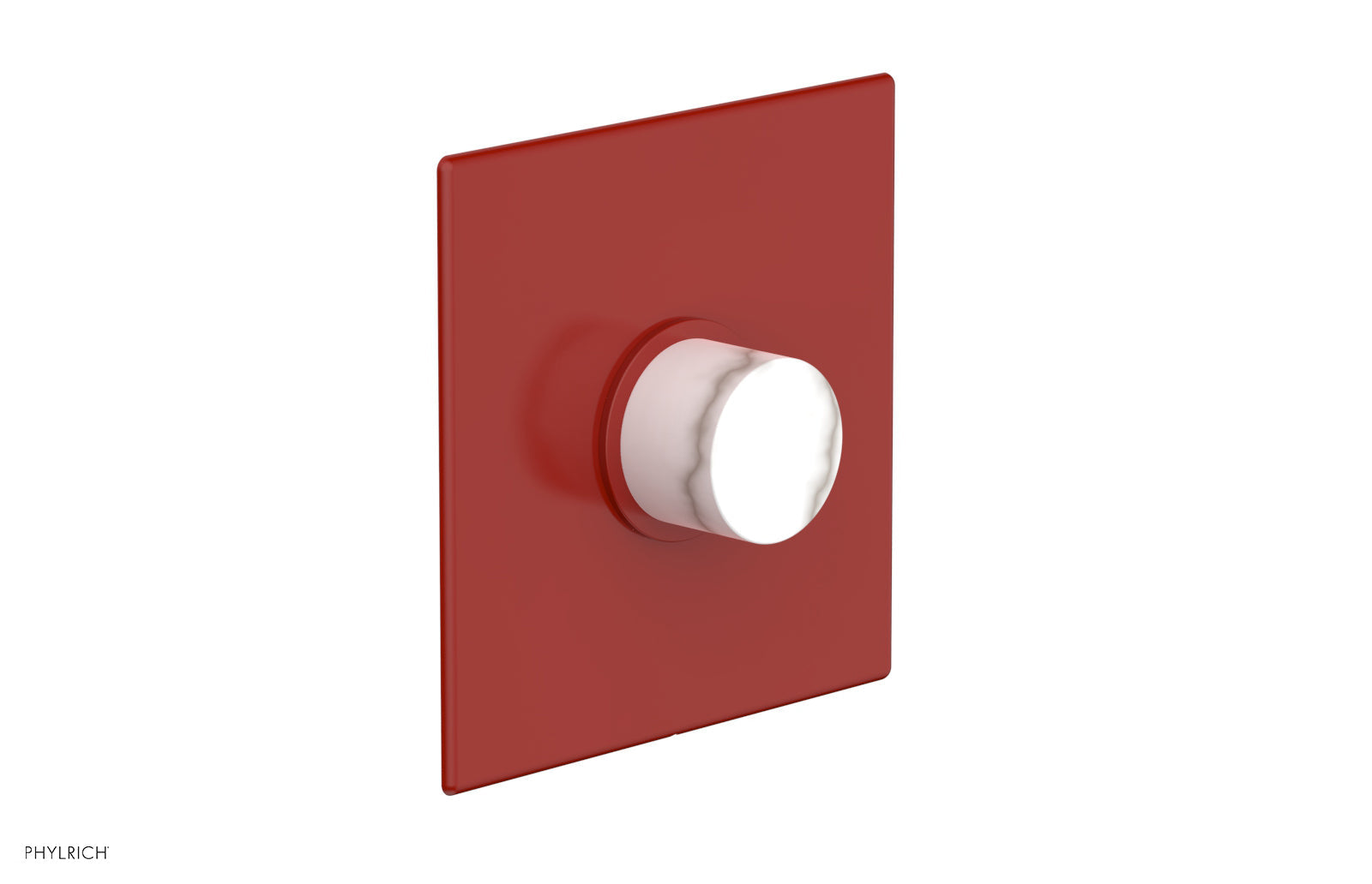 BASIC II 3/4 Thermostatic Shower Trim Kit - White Marble Finish - Perfect for Modern Bathroom Renovations & Spa-Like Shower Experience