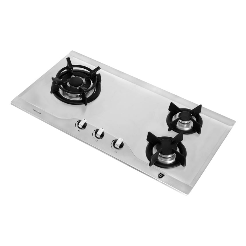 EF EFH 3762 TN VSB 78cm Built-in Stainless Steel Gas Hob - 4 Burner Cooktop with Safety Features for Modern Kitchen Cooking