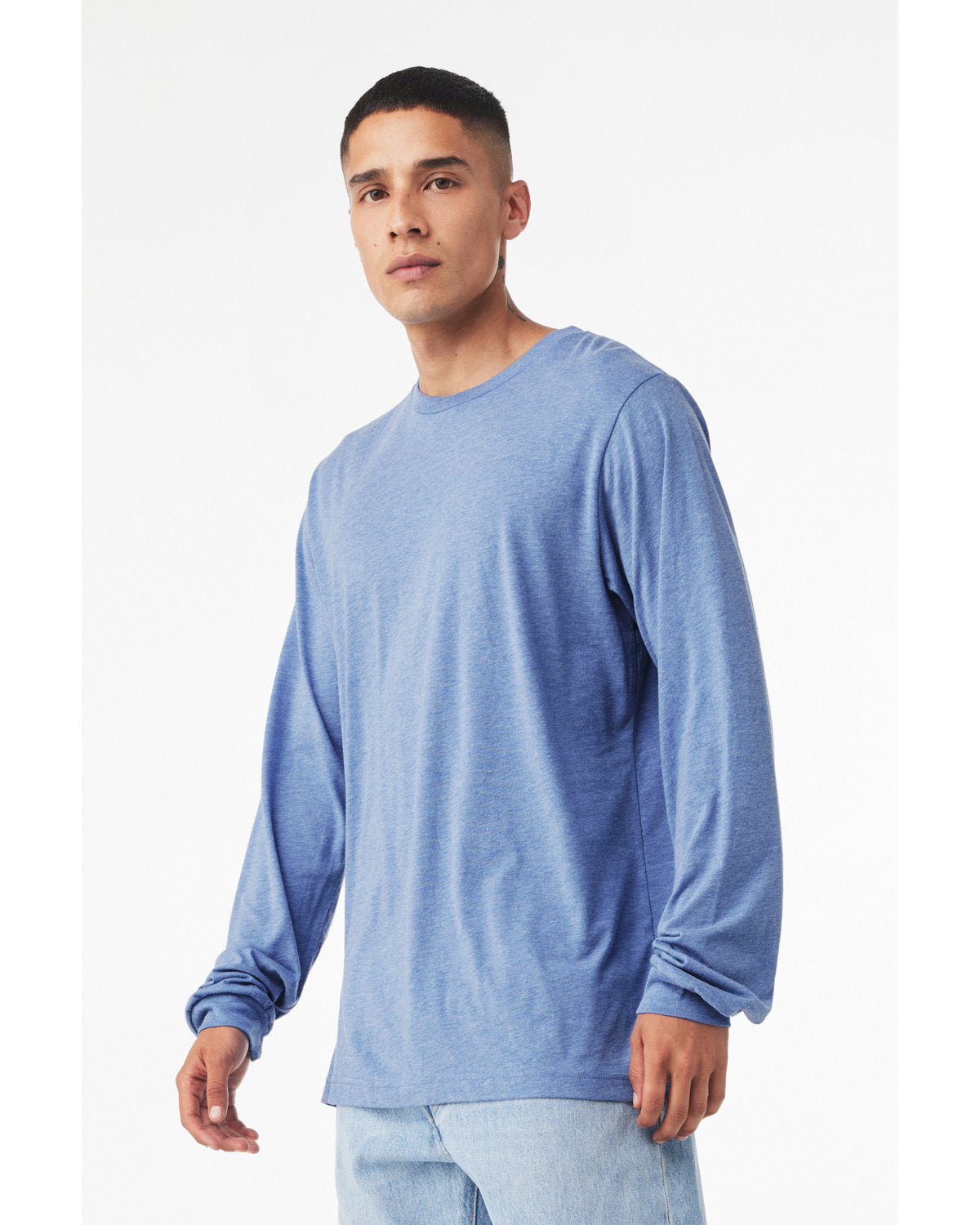 Bella + Canvas 3513 Unisex Triblend Long Sleeve T-Shirt - Soft Comfort Fit Crew Neck Tee for Men & Women - Perfect for Casual Wear, Layering & Everyday Outfits