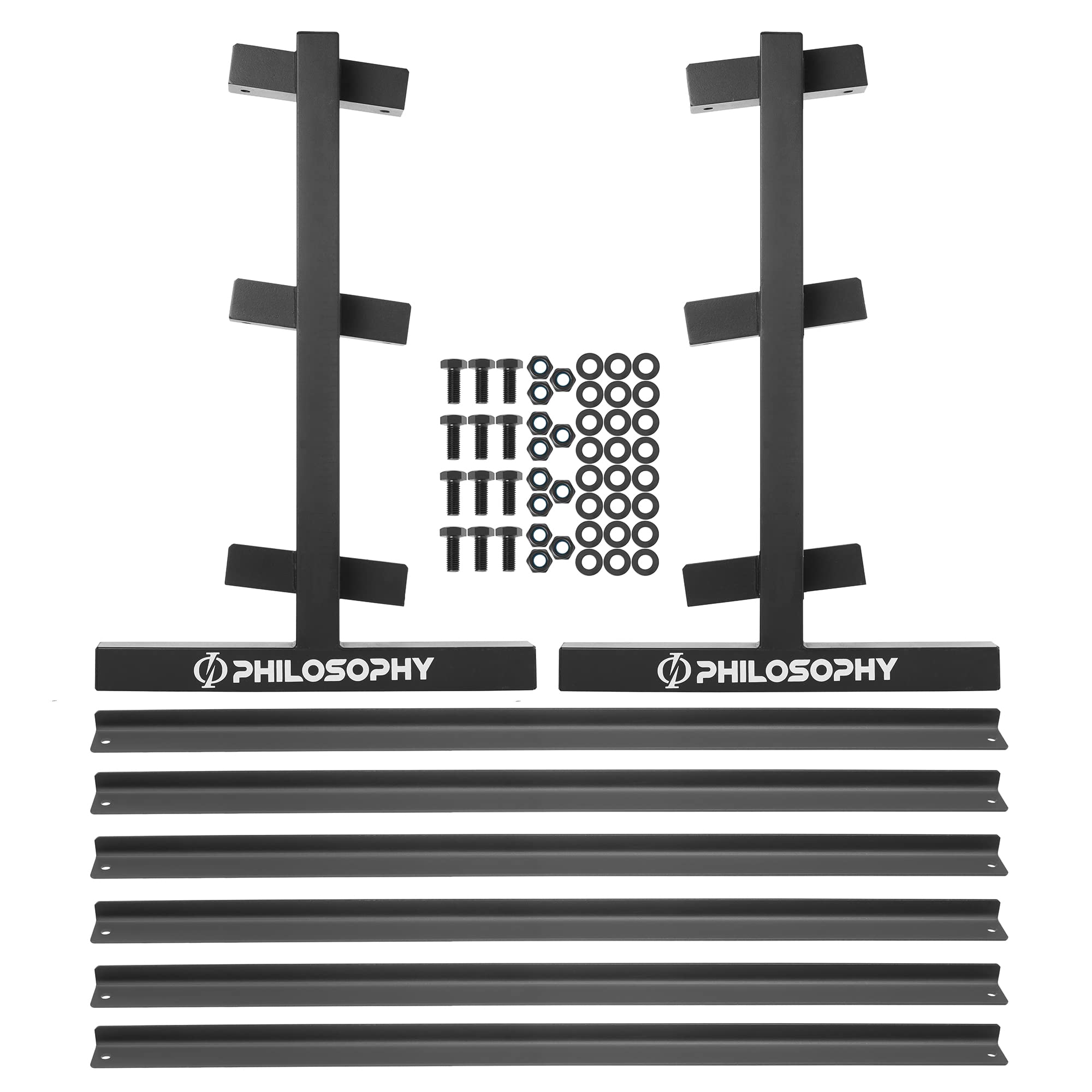 Philosophy Gym 3-Tier Dumbbell Rack - Heavy Duty Dumbbell Organizer for Home & Commercial Gyms - Perfect for Weight Storage & Space Saving Workout Areas