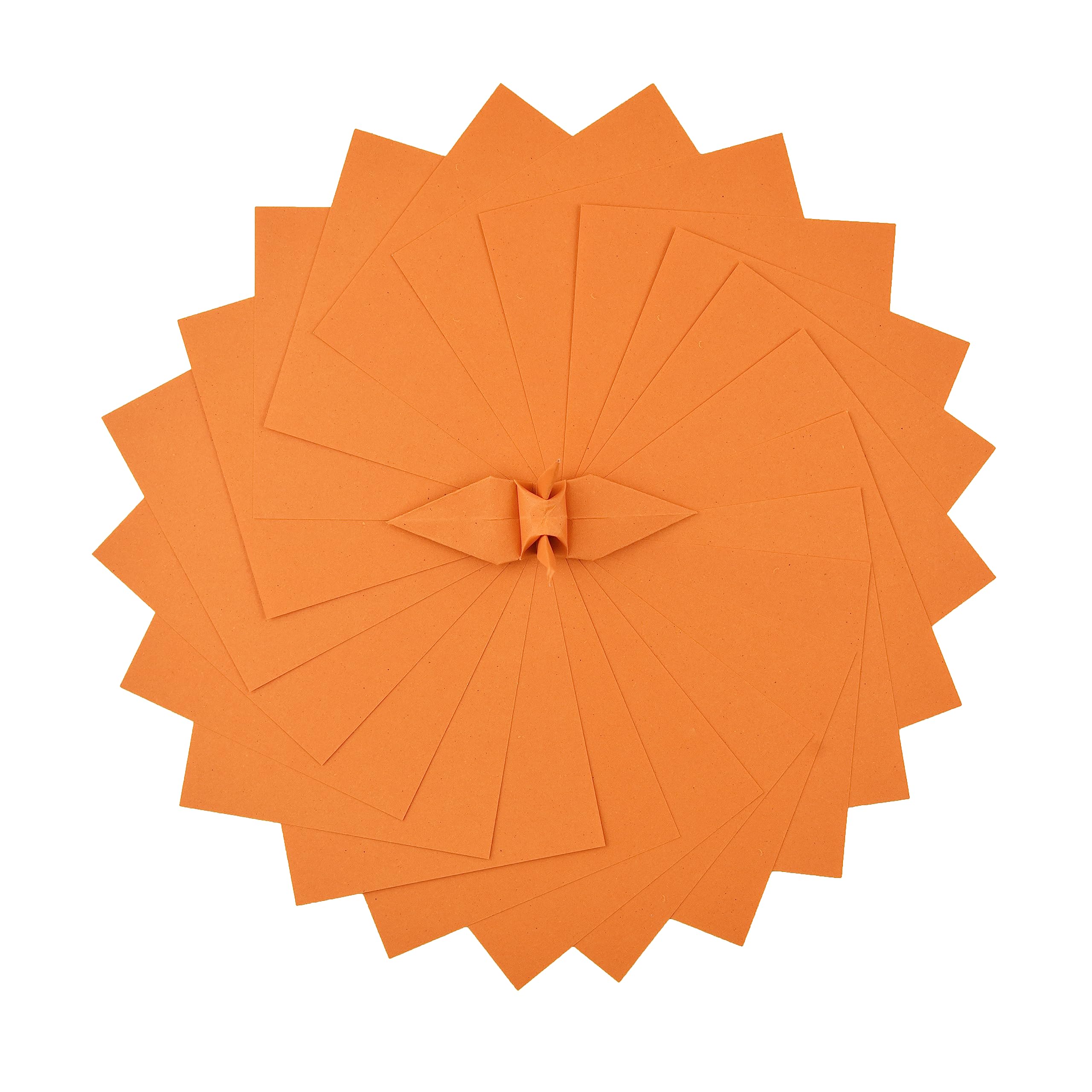 100 Sheets Double-Sided Origami Paper - 3x3 Inch Square Folding Paper for Origami Cranes, Scrapbooking & DIY Crafts | Vibrant Marmalade Color (S03) | Perfect for Kids' Art Projects, Classroom Activities & Gift Wrapping