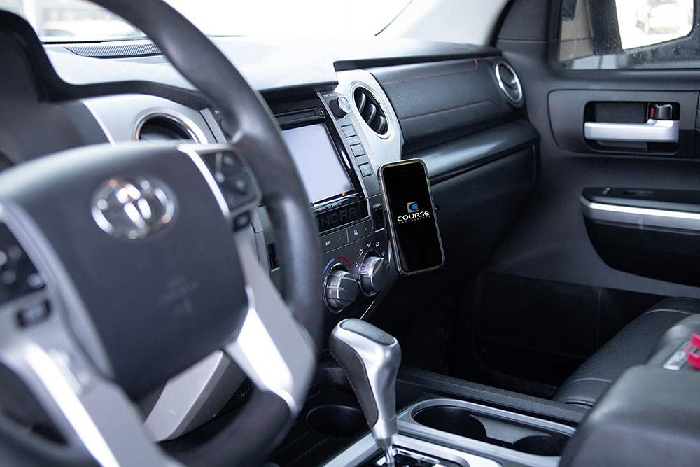 Course Motorsports DirectFit Automatic Gripping Wireless Charger & Phone Holder for Toyota Tundra (2014-2021) - Black | Secure Phone Mount for Off-Roading, Commuting & Hands-Free Driving