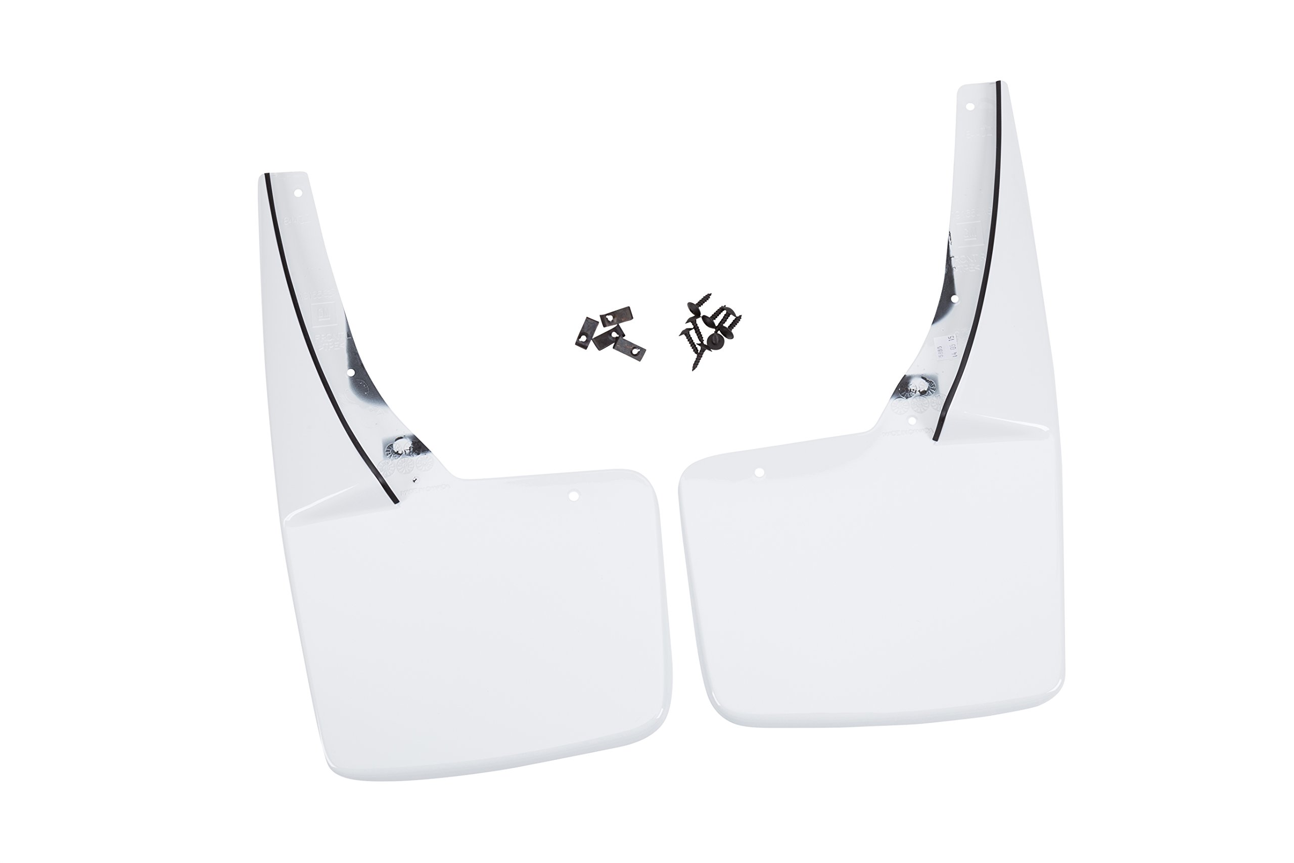 GM Accessories 19212804 White Front Molded Splash Guards - Perfect for Trucks & SUVs to Protect Against Road Debris & Mud