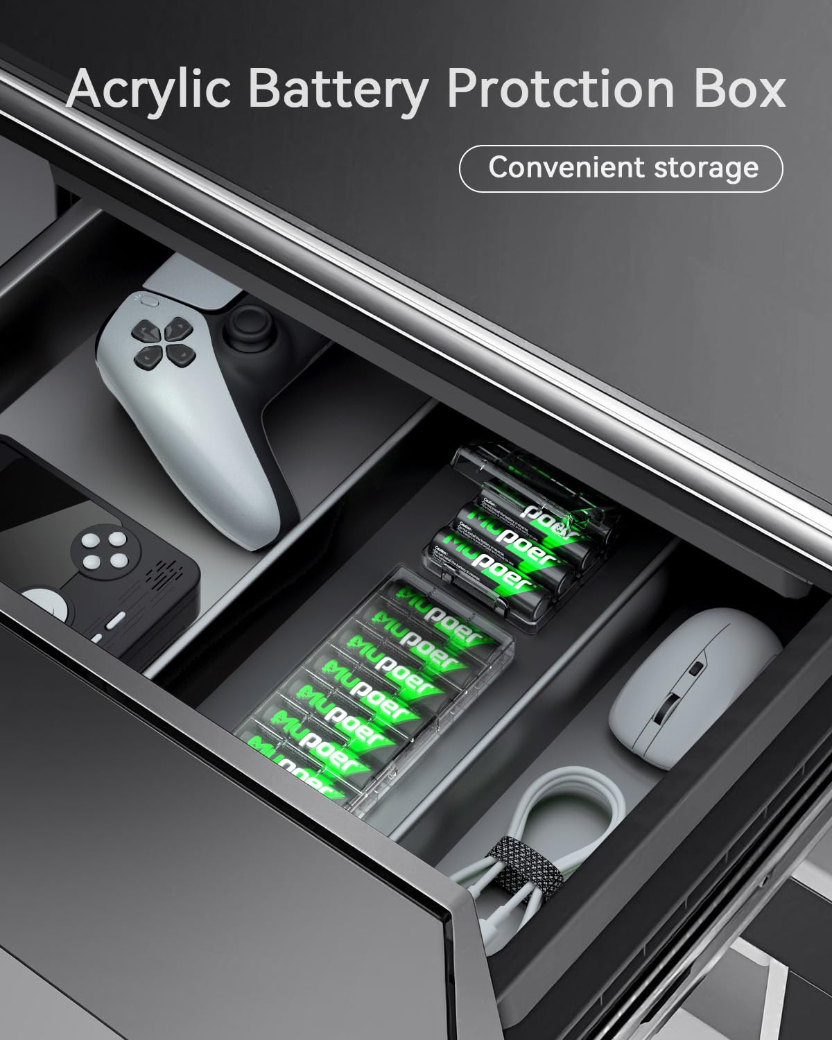 Best Rechargeable AAA Batteries 4-Pack - 1100mAh Ni-MH High Capacity, 1.2V Low Self Discharge - Perfect for Cameras, Toys, Remote Controls & Electronic Devices