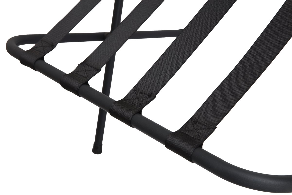 Black Metal Folding Luggage Rack by Mabel Home - Space-Saving Travel Storage for Suitcases, Bags & Clothes - Perfect for Bedrooms, Closets & Hotels