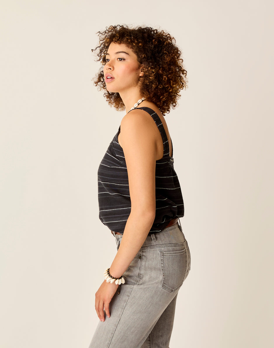 Liv Stitched Top for Women - Black Textured Knit Blouse - Perfect for Casual Outings, Office Wear & Date Nights