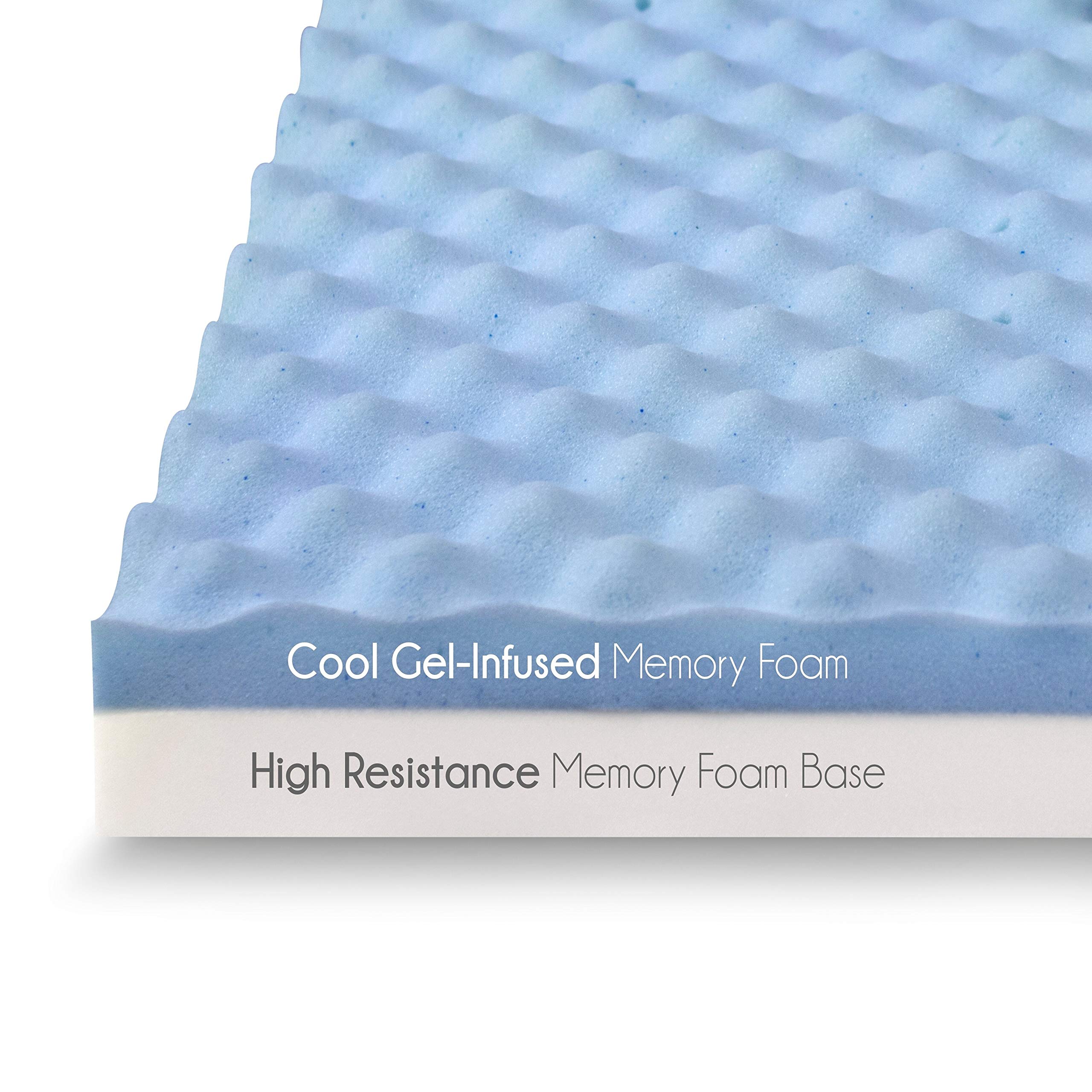 3 Inch Gel Memory Foam Mattress Topper - Queen Size, Cooling Mattress Pad for Pressure Relief & Back Pain, Hypoallergenic Bed Topper for Side Sleepers - Perfect for Guest Beds, Dorm Rooms & Home Use