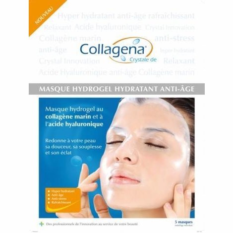 Collagena Crystale Anti-Aging Hydrogel Face Mask - Hydrating & Firming Skincare for Wrinkles & Fine Lines - Perfect for Night Routine & Spa Day