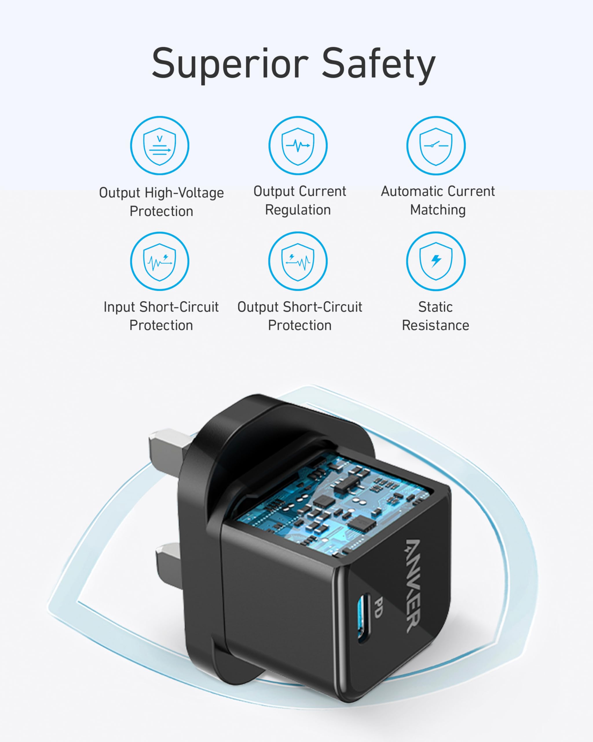 Anker 20W USB C Fast Charger - PowerPort III Cube Charger for iPhone 16/16 Plus/16 Pro/16 Pro Max, iPhone 15/14/13/12, Galaxy & iPad | Compact Travel Charger for Home, Office & Car (Cable Not Included)