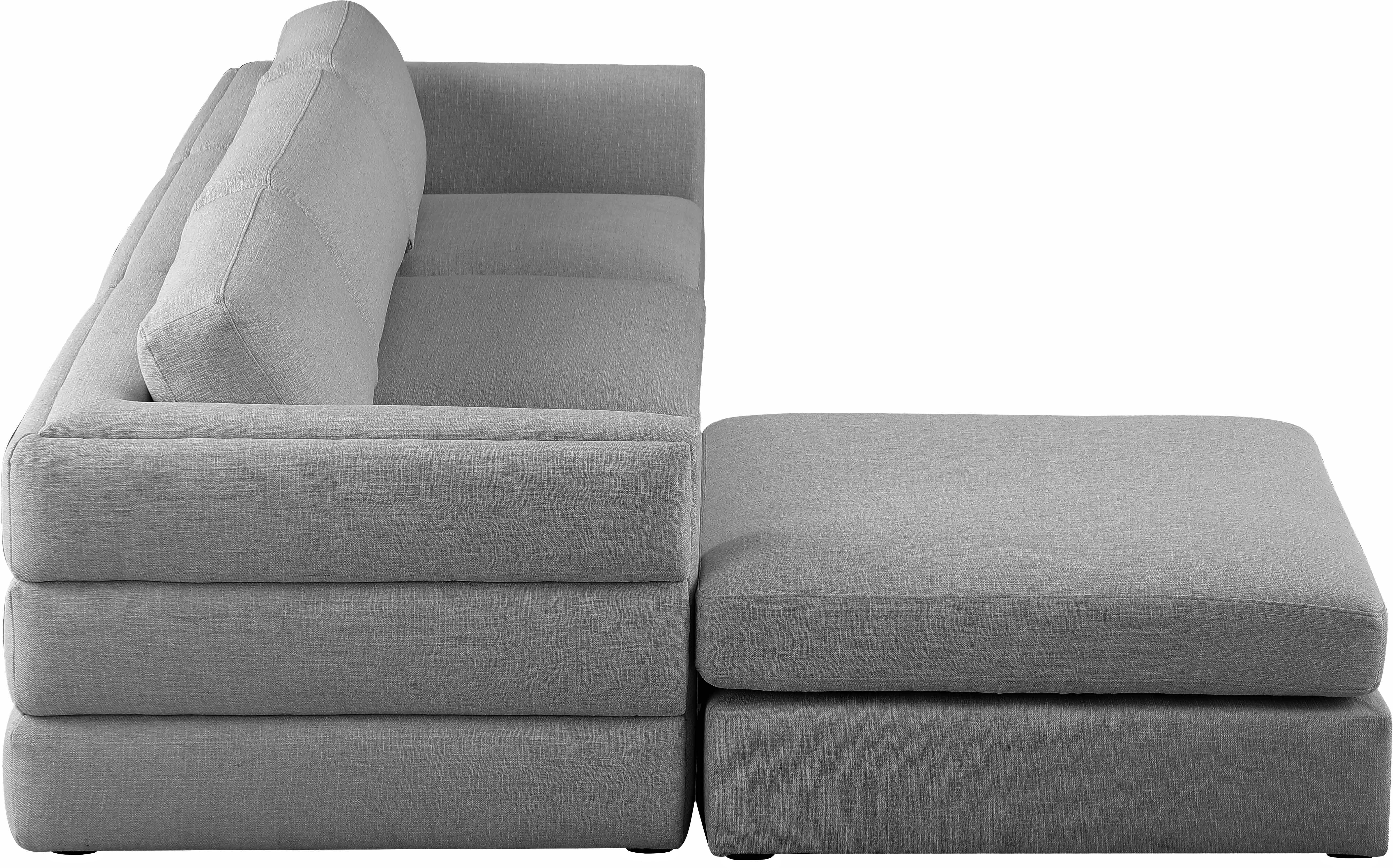 Beckham Durable Linen Textured Fabric Modular Sectional Sofa - Comfortable Modern Living Room Furniture for Home & Office Use